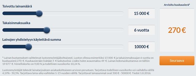 Freedom Rahoitus lainalaskuri tekee laskutoimitukset antaumuksella.